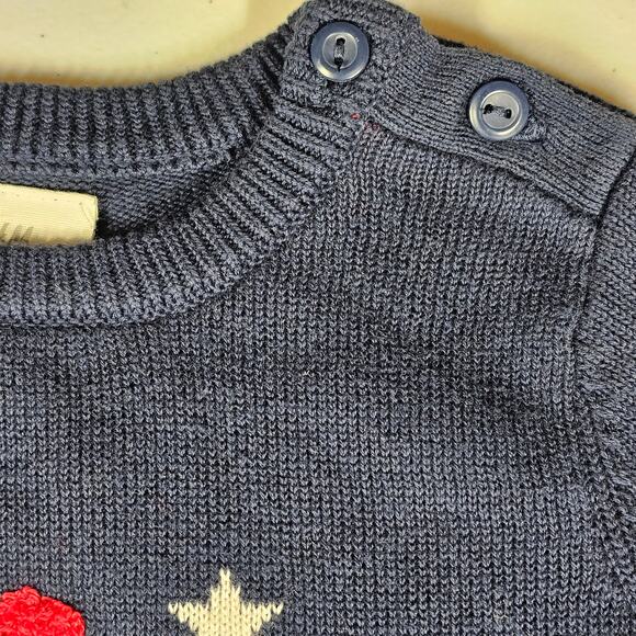 H&M Infant's Navy Pullover Sweater with White Fuzzy Polar Bear NWT 6-9 months - Picture 4 of 8